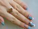 Серебряное кольцо с золотыми накладками 118к 15