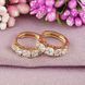 Сережки кільця Xuping білі медичне золото позолота 18К А/В 1-4290  А/В 1-4290 фото 1