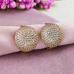 Сережки кільця Xuping медичне золото позолота 18К А/В 1-4110