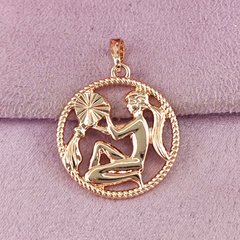 Знак зодиака Xuping Водолей медицинское золото позолота 18К А/В 5-0548/9