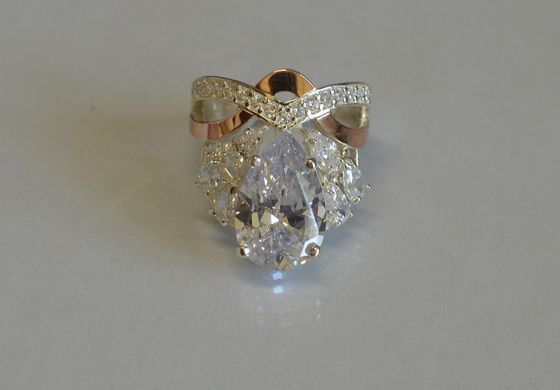 Кольцо из серебра с пластинами золота Корона 099к 15