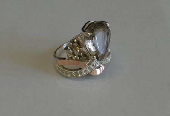Кольцо из серебра с пластинами золота Корона 099к 15