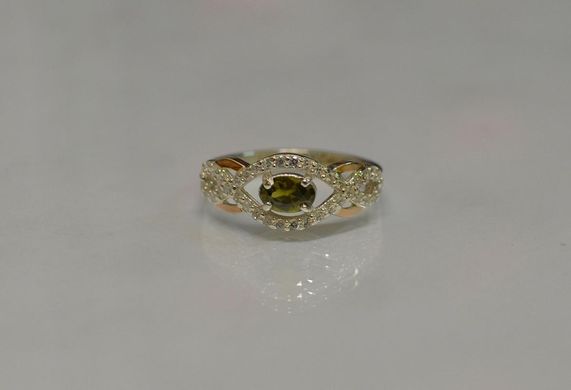 Серебряное кольцо с золотыми накладками 125к 15.5