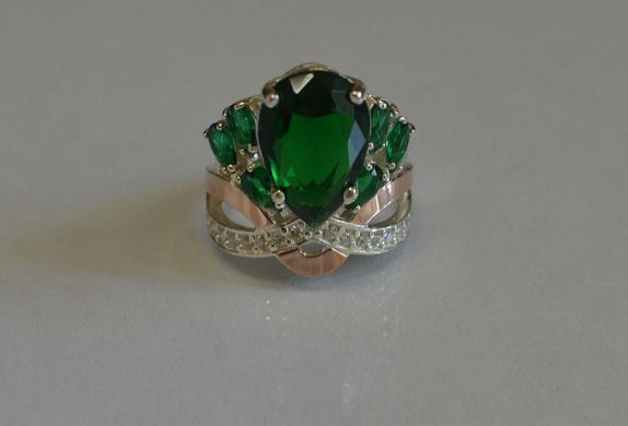 Кольцо из серебра с пластинами золота Корона 099к 15