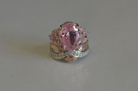 Кольцо из серебра с пластинами золота Корона 099к 15