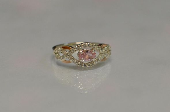 Серебряное кольцо с золотыми накладками 125к 15.5