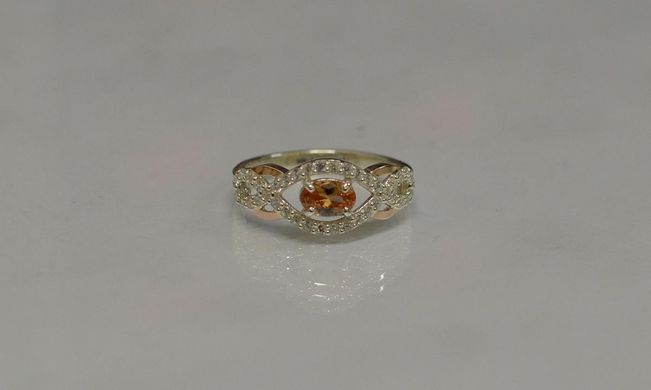 Серебряное кольцо с золотыми накладками 125к 15.5