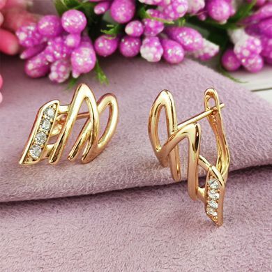 Сережки Xuping медичне золото позолота 18К англійська застібка А/В 1-3743