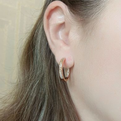 Серьги кольца Xuping медицинское золото позолота 18К А/В 1-4251