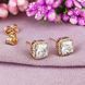 Серьги гвоздики Xuping белые медицинское золото позолота 18К А/В 1-4073