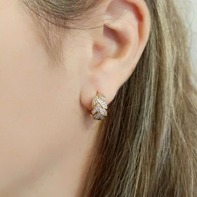 Сережки кільця Xuping медичне золото позолота 18К А/В 1-3927