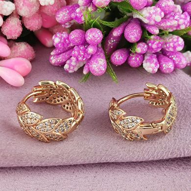Сережки кільця Xuping медичне золото позолота 18К А/В 1-3927