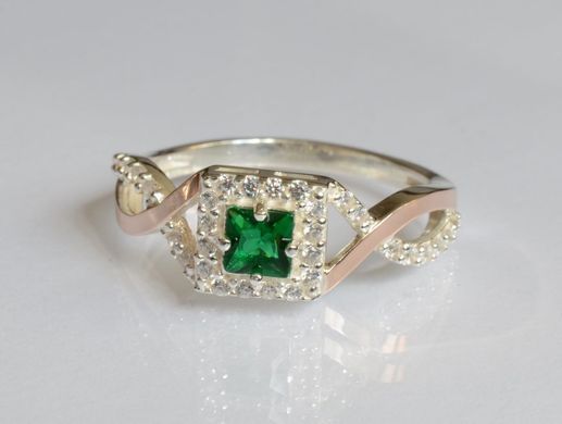 Серебряное кольцо с пластинами золота 190к 15