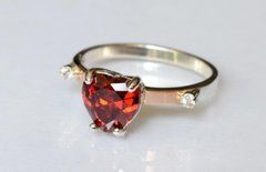 Серебряное кольцо с золотыми напайками 025к 22