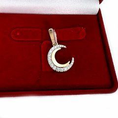 Серебряная подвеска с золотими вставками (1030п)