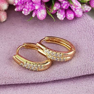 Сережки Xuping медичне золото позолота 18К А/В 1-4199