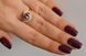 Серебряное кольцо с золотыми вставками 15