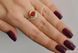 Серебряное кольцо с золотыми вставками 15