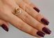 Серебряное кольцо с золотыми вставками 15