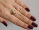 Серебряное кольцо с золотыми вставками 15