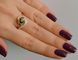 Серебряное кольцо с золотыми вставками 15