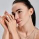 Серебряное кольцо с клевером и золотыми вставками 308к 15