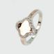 Серебряное кольцо с клевером и золотыми вставками 308к 15
