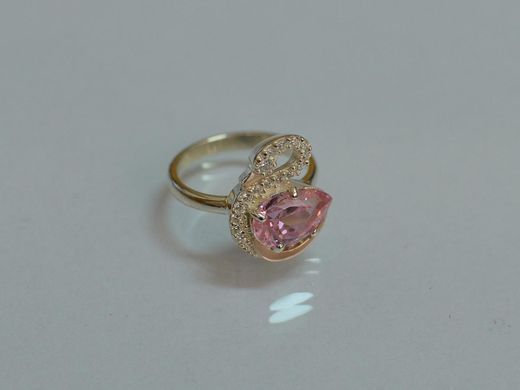 Срібне кільце з золотими вставками 160к 15