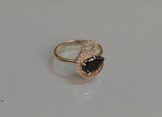 Срібне кільце з золотими вставками 160к 15