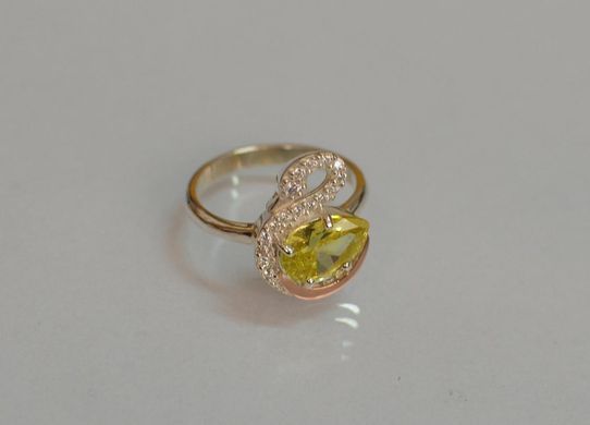 Срібне кільце з золотими вставками 160к 15