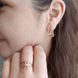 Серьги Xuping Ирис медицинское золото позолота 18К английский замок А/В 1-2509