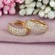 Сережки кільця Xuping медичне золото позолота 18К А/В 1-4413  А/В 1-4413  фото 1