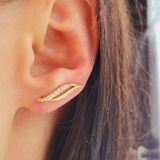 Сережки кафи Xuping Лілі медичне золото позолота 18К А/В 1-2488