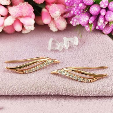 Сережки кафи Xuping Лілі медичне золото позолота 18К А/В 1-2488