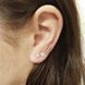 Серьги каффы Xuping Цветочки медицинское золото позолота 18К А/В 1-0301