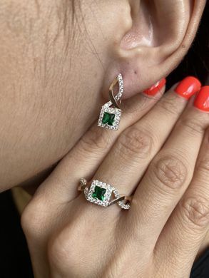 Серебряный комплект с золотыми пластинами 190 15