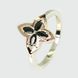 Серебряное кольцо с золотыми вставками 319к 15