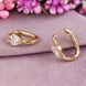 Серьги скоби Xuping Сердечки медицинское золото позолота 18К А/В 1-4035