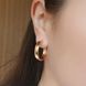 Серьги кольца Xuping Классика медицинское золото позолота 18К А/В 1-2499